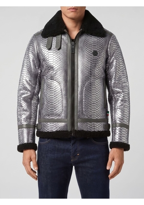 PHILIPP PLEIN Jacket Men color Silver