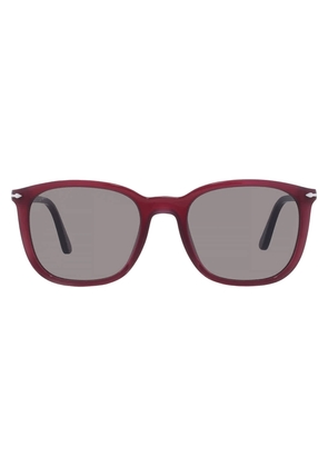 Persol Grey Square Unisex Sunglasses PO3355S 1216B1 52