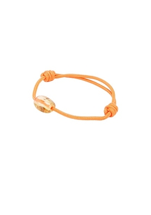 DEZSO BY SARA BELTRÁN Sapphire Cowry Bead Surf Cord Bracelet in Lemon Quartz  Orange Sapphire  & Orange Paracord - Lemon. Size all.