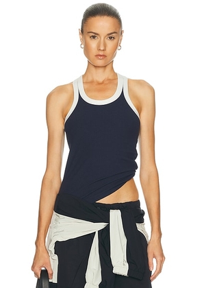 On All Day Ribbed Tank Top in Midnight - Navy. Size L (also in S, XS).