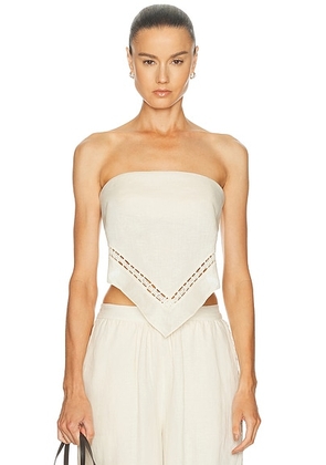 SIMKHAI Lahni Top in Sand - Neutral. Size M (also in XS, S).