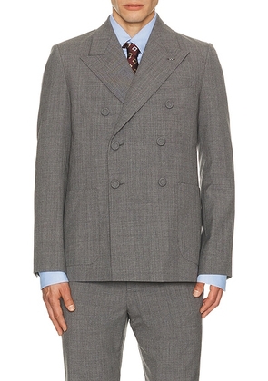 Valentino Giacca Dpetto Mouline' Wool Jacket in Nero & Grigio - Charcoal. Size 50 (also in 52).