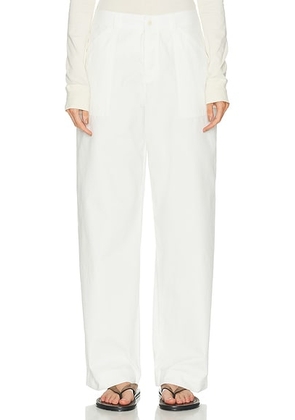 Matteau Straight Leg Cargo Pant in Chalk - Ivory. Size 2 (also in 1, 3, 4).