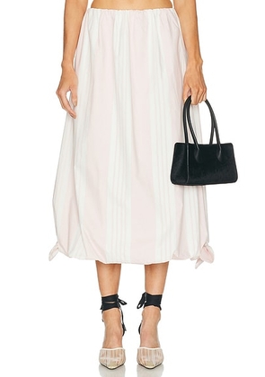 Posse Rosie Skirt in Pink Stripe - Pink. Size XS (also in S, M, L).