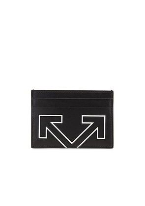 OFF-WHITE Heritage Card Case in Black & White - Black. Size all.