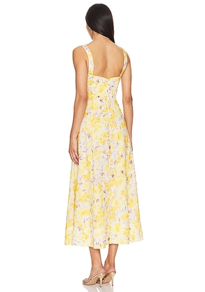 Bardot Lilah Corset Midi Dress in Yellow. Size 2. Also in 12, 4.
