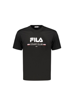 Fila Black Cotton Men's T-Shirt - XL