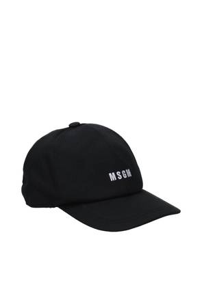MSGM Black Cotton Cap (Baseball Hat) - UNI