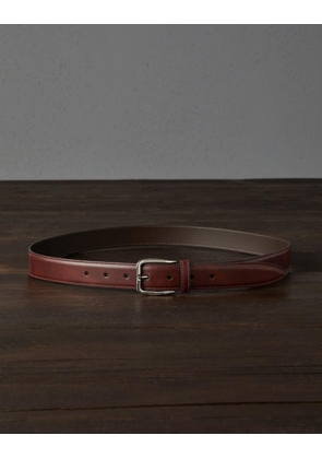 Brunello Cucinelli Brown Leather Regular Belt - 80 cm / 32 Inches