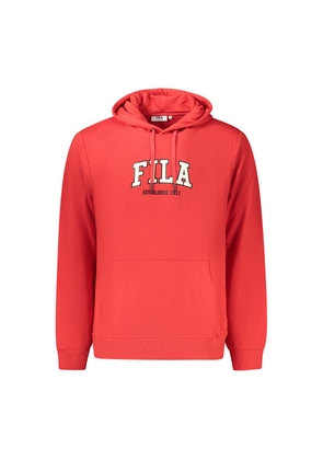 Fila Red Cotton Men's Hoodie - S