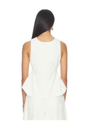 ALIGNE Chlo Denim Top in Cream. Size 4. Also in 0, 2, 6, 8, 10.