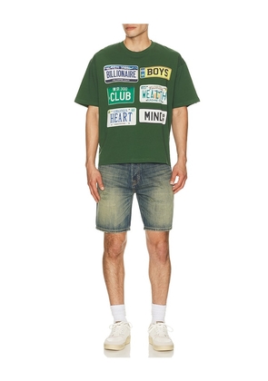 Billionaire Boys Club Plates Boxy Tee in Green. Size S. Also in L, M, XL/1X.