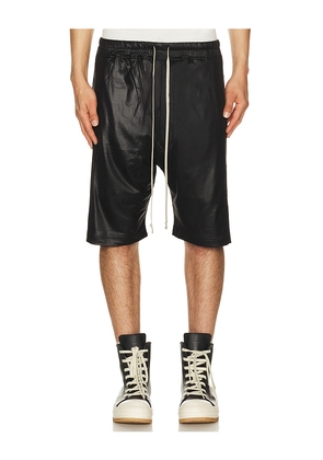 DRKSHDW by Rick Owens Wide Pusher Shorts in Black. Size L. Also in XL/1X.