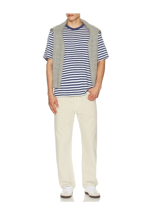 Dunst Unisex Striped Tee Shirt in Blue. Size M. Also in XL/1X.