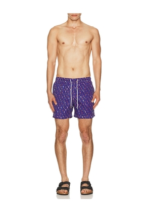 Arrels Barcelona Altinha x Malika Favre Exclusive Swim Shorts in Blue in Blue. Size S. Also in M, L, XL/1X.