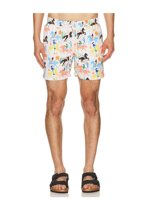 Arrels Barcelona Cowboy x Simmon Said Classic Swim Shorts in White in White. Size S. Also in M, L, XL/1X.