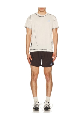 adidas by Song for the Mute Running Tee in Cream. Size XS. Also in S, M, L, XL/1X.