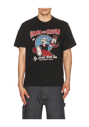 Iron & Resin By Land And By Sea Tee in Black. Size S. Also in M, L, XL/1X.