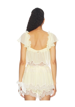 For Love & Lemons Chante Top in Yellow. Size XS. Also in S, M, L, XL.