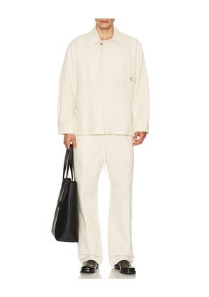 Helmut Lang Sailor Overshirt in Cream. Size S. Also in L, M, XL/1X.