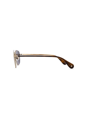 Garrett Leight Clubhouse II Sun in Metallic Silver.