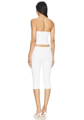 MORE TO COME Siara Capri Set in White. Size XL. Also in XS, XXS, S, M, L.