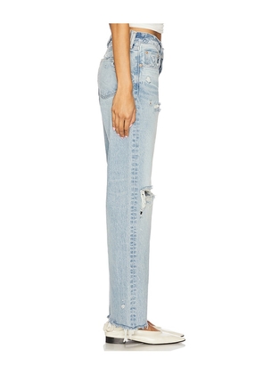 Moussy Vintage Odessa Straight-low Jeans in Blue. Size 23. Also in 24, 25, 26, 27, 28, 30, 31.