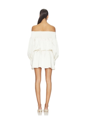 Line & Dot Nicolo Mini Dress in Cream. Size S. Also in L, M, XS.