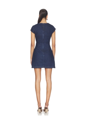 Line & Dot Flavia Mini Dress in Blue. Size S. Also in L, M, XS.