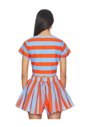 Line & Dot Primo Top in Red,Blue. Size S. Also in XS, L.