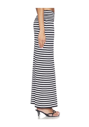 Nakedvice The Eve Stripe Skirt in Black,White. Size S. Also in M, L.