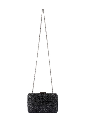 olga berg Harriet Crystal Clutch in Black.