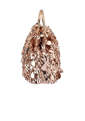 olga berg Vera Sequin Top Handle Bag in Blush.