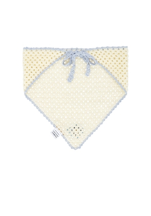 My Beachy Side Fleur Hand Crocheted Bandana Scarf in Blue.