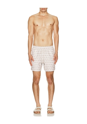 OAS Dune Mitu Swim Shorts in Beige. Size S. Also in M, L, XL/1X.
