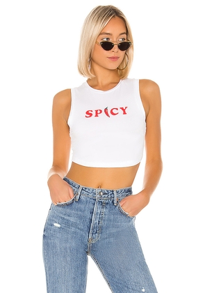 superdown Dulce Cropped Tee in White. Size XS. Also in XXS, S, M, L, XL.