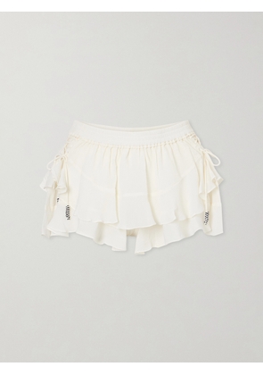 Isabel Marant - Geisa Silk-chiffon Mini Skirt - Neutrals - FR 34,FR 36,FR 38,FR 40,FR 42