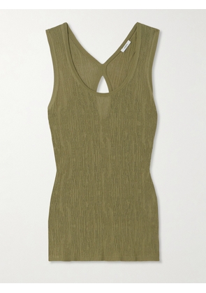 Joseph - Bayt Cutout Textured-knit Tank - Green - xx small,x small,small,medium,large,x large
