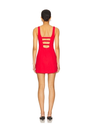 Show Me Your Mumu Steph Mini Dress in Red. Size S. Also in L, XL, XS.