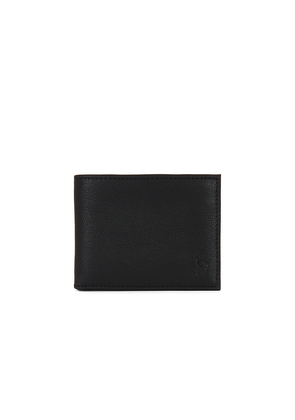Polo Ralph Lauren Pebbled Leather Passcase Wallet in Black.