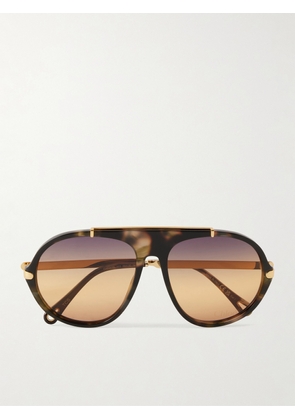 Chloé - Aly Aviator-frame Acetate Sunglasses - Black - One size