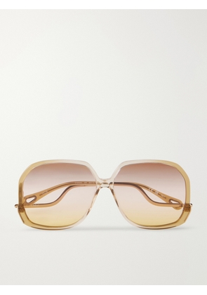 Chloé - Square-frame Acetate Sunglasses - Neutrals - One size