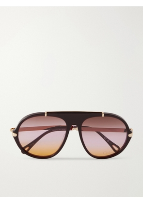 Chloé - Aly Aviator-frame Acetate Sunglasses - Black - One size