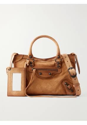 Balenciaga - Le City Small Suede Shoulder Bag - Brown - One size