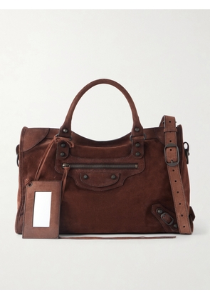 Balenciaga - Le City Medium Suede Shoulder Bag - Brown - One size