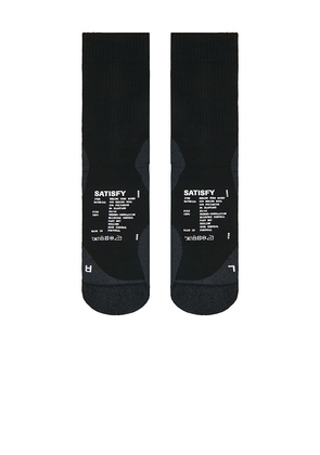 Satisfy Merino Nylon Tube Socks in Black. Size 36-38. Also in 39-42 (M-L), 43-46 (L/XL).