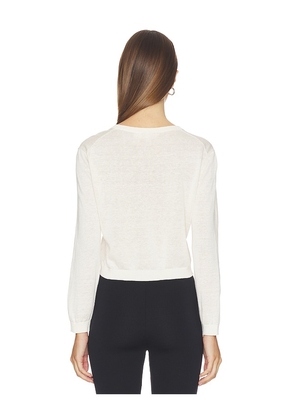 Theory Crop Cardi in Ivory. Size S. Also in M, L, XL.