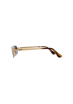Ray-Ban x A$ap Rocky RB3927 Rectangle Sunglasses in Metallic Gold.
