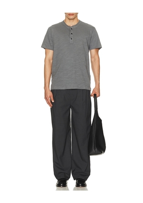 Rag & Bone Classic Flame Henley in Slate. Size S. Also in M, L, XL/1X.
