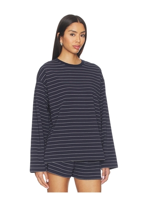WeWoreWhat Long Sleeve Boxy Shirt in Navy. Size S. Also in M.